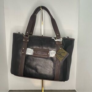 NWT Stone Mountain Genuine Leather Handbag Shoulder Bag Purse Double Strap